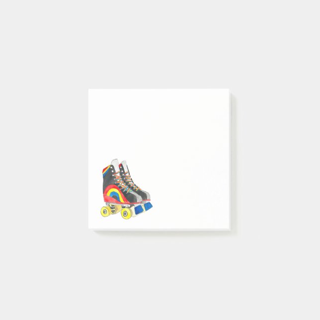 Rollerskates retro eighties art post-it notes (Front)