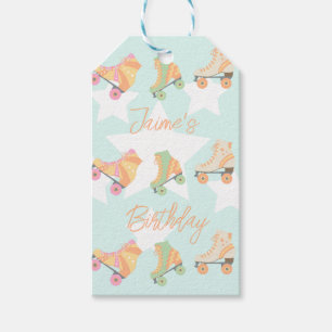 Rollerskating Birthday Pastel Stars Gift Tags