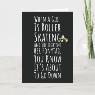 Rollerskating Cards Girls Roller Skates For Her