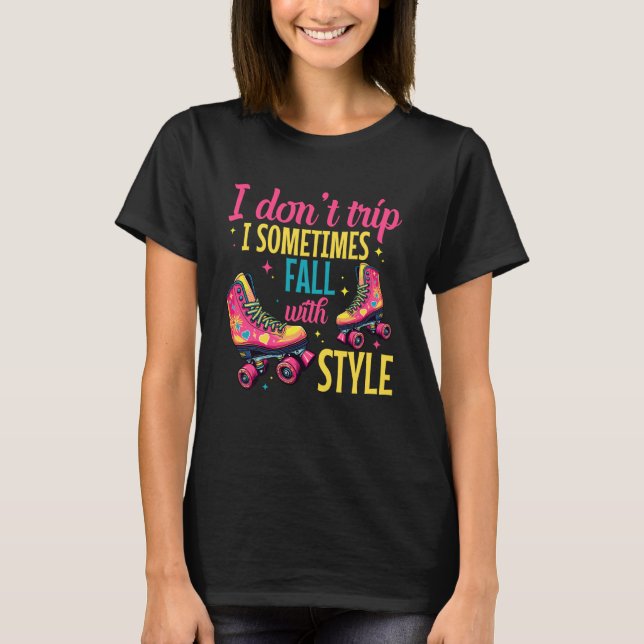 Rollerskating Derby Inline Skating Rollerblades Ro T-Shirt (Front)