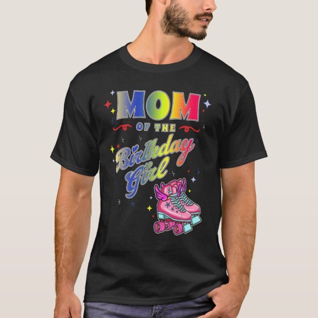 Rollerskating Inline Skates Roller 70s Party Mum B T-Shirt (Front)