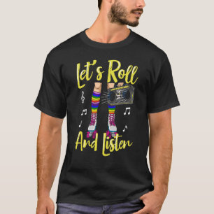 Rollerskating Inline Skates Roller 70s Party Vinta T-Shirt