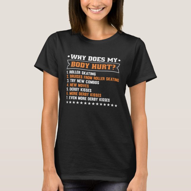 Rollerskating Retro 70s 80s Roller Skate T-Shirt (Front)