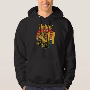 Rollin' Into 11 Retro Roller 11th Birthday Party S Hoodie