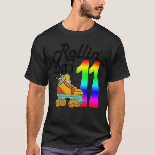 Rollin Into 11   Women Skating Rolling Shoes Birth T-Shirt