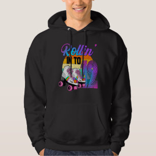 Rollin' Into 12 Roller Skating Rink 12th Birthday Hoodie