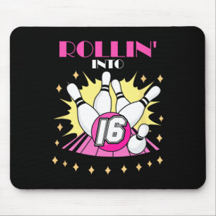 Rollin Into 16 Bowling Birthday Party 16. Boys Gir Mouse Pad