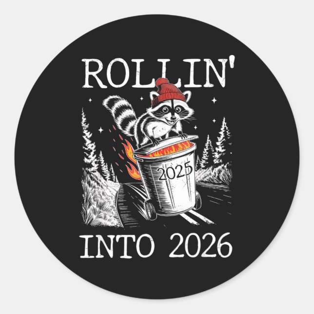Rollin' Into 2026  Classic Round Sticker (Front)