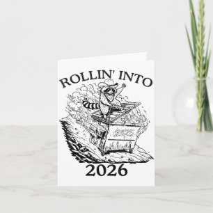 Rollin’ Into 2026 Dumpster Fire New Year Party Fun Card