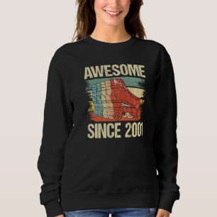 Rollin' Into 21 Awesome 2001 Roller Skating 21st B Sweatshirt
