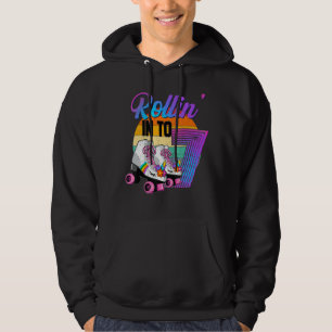 Rollin' Into 7 Roller Skating Rink 7th Birthday Pa Hoodie