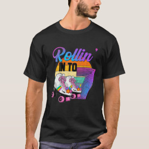 Rollin' Into 7 Roller Skating Rink 7Th Birthday Pa T-Shirt