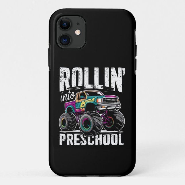Rollin' Into Preschool Monster Truck Back to Schoo Case-Mate iPhone Case (Back)