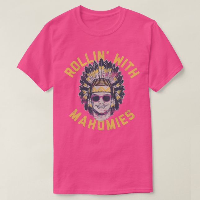 Rollin With Mahomies Patrick Mahomes Chiefs Inspir T-Shirt (Design Front)