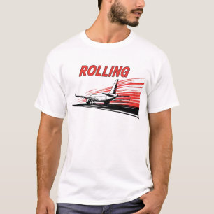 Rolling Aeroplane Aviation T-Shirt
