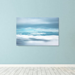 Rolling clouds majestic mountain Triglav Canvas Print