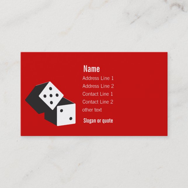 Rolling Dice Business Card (Front)