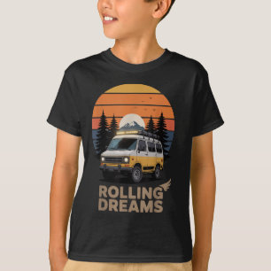 Rolling Dreams Camping Campgrounds Glamping Rv Adv T-Shirt