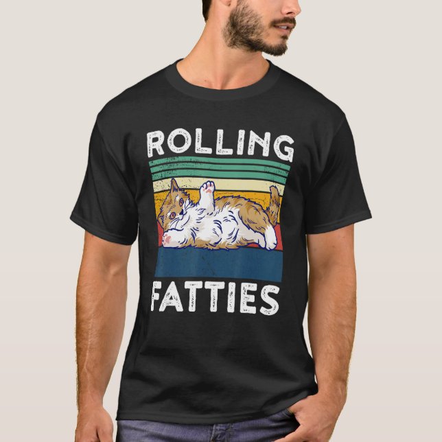 Rolling Fatties Ca  Cat T-Shirt (Front)