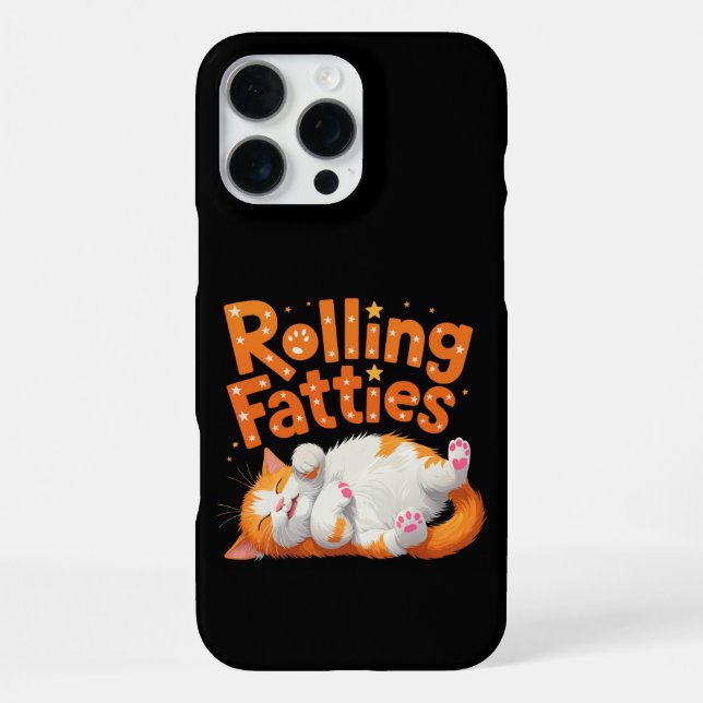 Rolling Fatties Cat Funny Cute Cat Lover Kitty iPhone Case (Back)