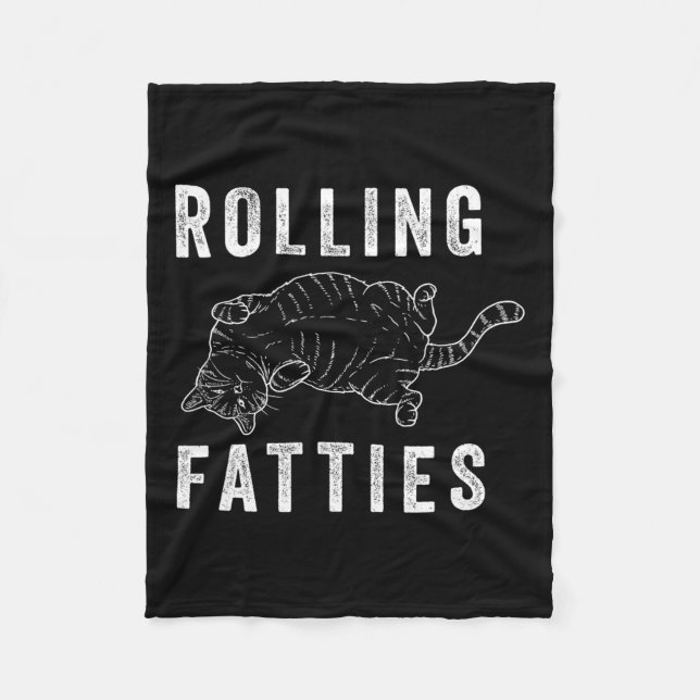 Rolling Fatties Chonk Cat Lover Gift Cat Mum Cat D Fleece Blanket (Front)