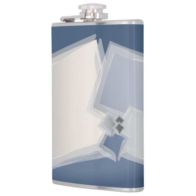 Rolling Fibonacci squares Hip Flask (Left)