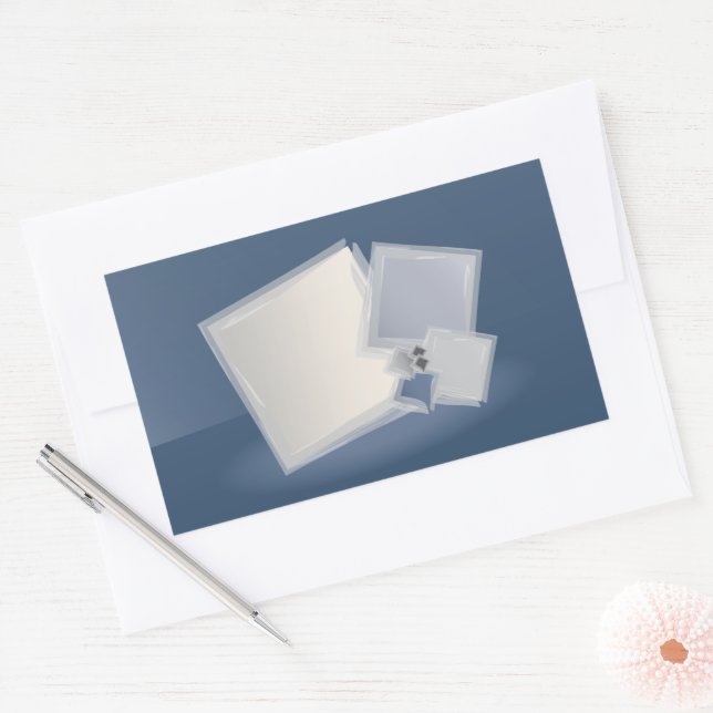 Rolling Fibonacci squares Rectangular Sticker (Envelope)