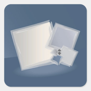 Rolling Fibonacci squares Square Sticker