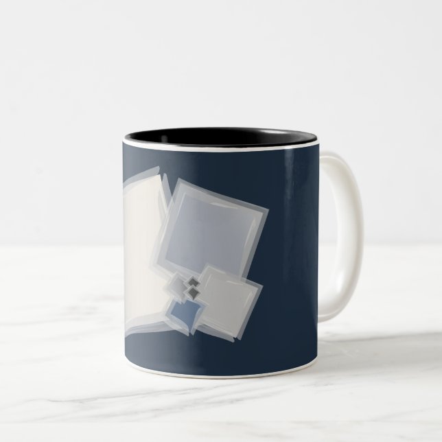 Rolling Fibonacci squares Two-Tone Coffee Mug (Front Right)