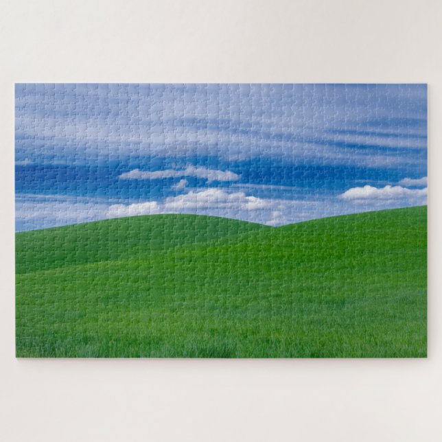 Rolling Green Wheat Fields of the Palouse Hard Jigsaw Puzzle (Horizontal)