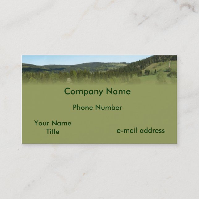 Rolling Hills blue sky Business Card (Front)