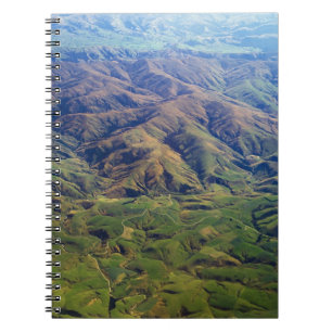 Rolling hills in Southland Region of New Zealand Spiral Notebook