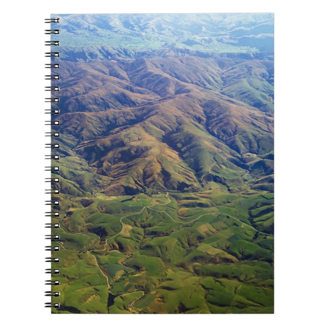 Rolling hills in Southland Region of New Zealand Spiral Notebook (Front)