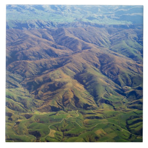 Rolling hills in Southland Region of New Zealand Tile