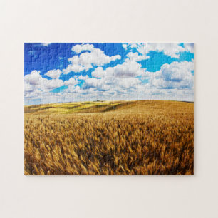 Rolling hills of ripe wheat jigsaw puzzle