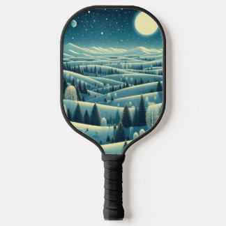 Rolling Hills of Winter Pickleball Paddle
