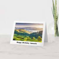 Rolling Hills Scenic Nature Photo Birthday