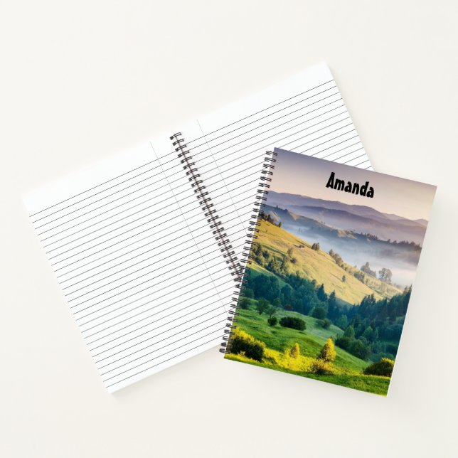 Rolling Hills Scenic Nature Photo Notebook (Inside)