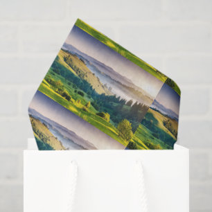 Rolling Hills Scenic Nature Photo Pattern Tissue Paper