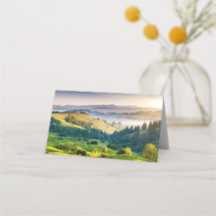 Rolling Hills Scenic Nature Photo Place Card