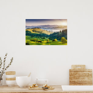 Rolling Hills Scenic Nature Photo Poster