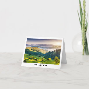 Rolling Hills Scenic Nature Photo Thank You Card