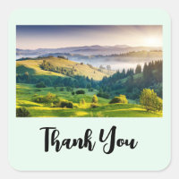 Rolling Hills Scenic Nature Photo Thank You