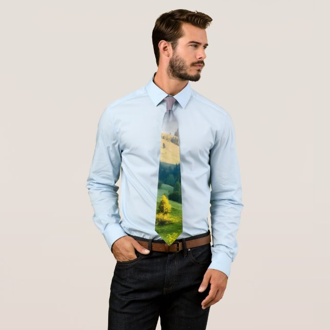  Rolling Hills Scenic Nature Photo Tie (In Situ)