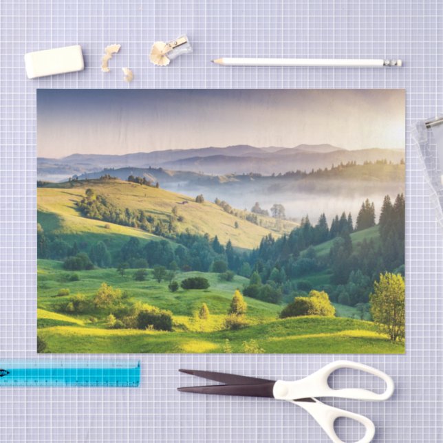 Rolling Hills Scenic Nature Photo Tissue Paper (Craft)