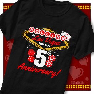 Rolling In Las Vegas 5th Anniversary Couples Trip T-Shirt