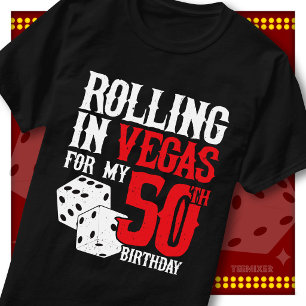 Rolling in Vegas 50th Birthday Dice Party Squad T-Shirt