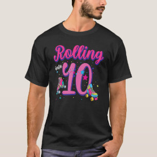 Rolling Into 10 Birthday Girl Boy Roller Skate Bd T-Shirt