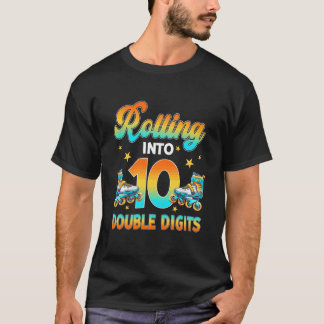 Rolling Into 10 Double Digits 10th Bday Boys Rolle T-Shirt