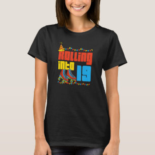 Rolling Into 19 Roller Skate 19th Birthday Party S T-Shirt